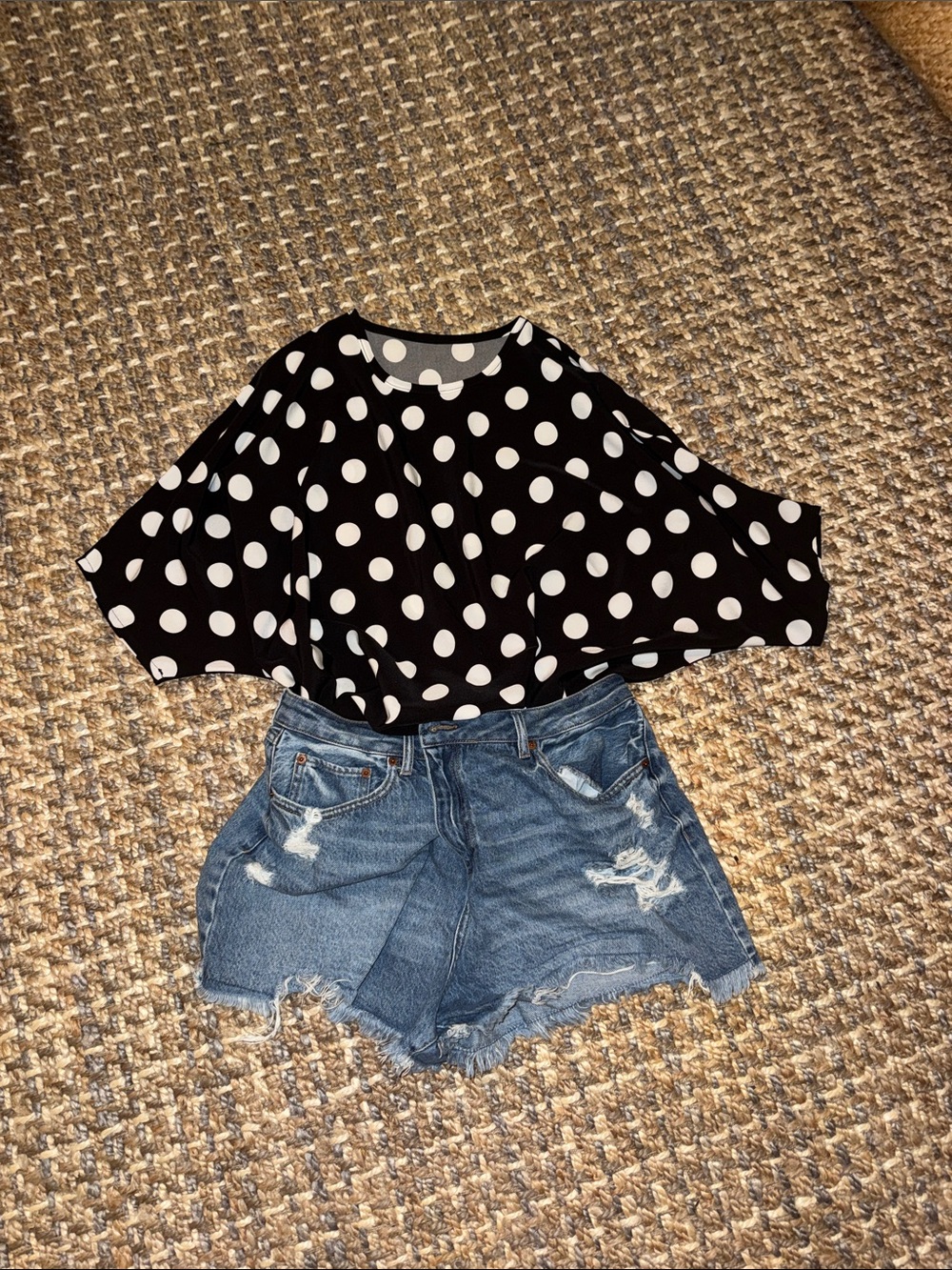 Polka Dot Black & White Women's Top